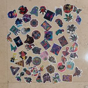 Colorful Psychedelic Sticker Set, NWOT